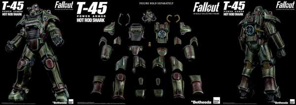 Fallout 1/6 T-45 Hot Rod Shark Armor Pack Zubehör-Set für Actionfiguren
