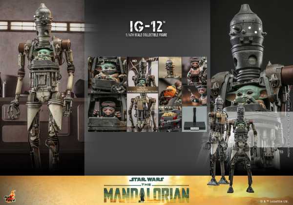 VORBESTELLUNG ! Hot Toys Star Wars: The Mandalorian 1/6 IG-12 36 cm Actionfigur