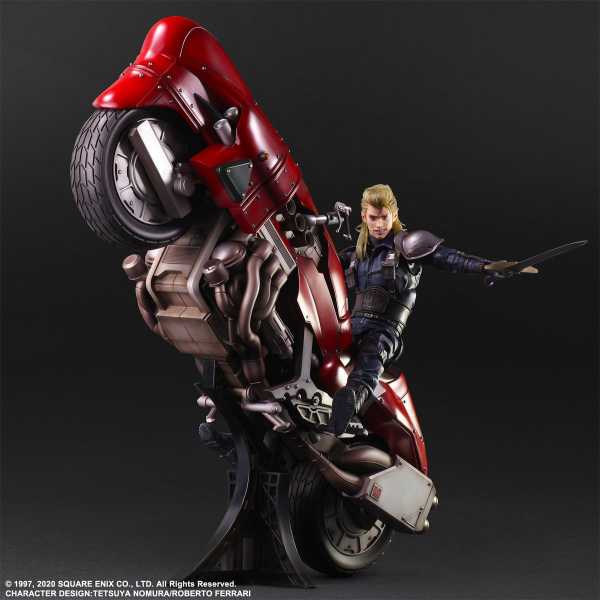 Final Fantasy VII Remake Play Arts Kai Roche Actionfigur & Motorcycle Set