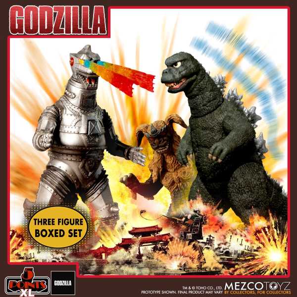 VORBESTELLUNG ! Godzilla vs. Mechagodzilla (1974) 5 Points 3er Actionfiguren Box-Set