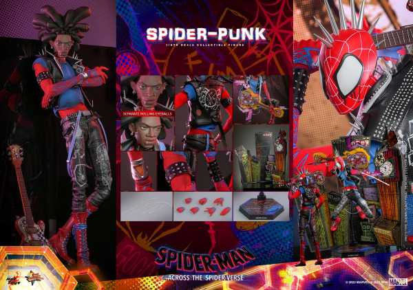 VORBESTELLUNG ! Hot Toys Spider-Man: Across the Spider-Verse Masterpiece 1/6 Spider-Punk Actionfigur