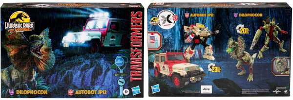 Transformers x Jurassic Park Coll. Dilophocon and Autobot JP12 Actionfiguren 2-Pack