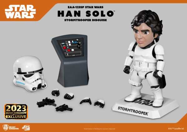 AUF ANFRAGE ! Star Wars EAA-123SP Han Solo (Stormtrooper Disguise) 17 cm Egg Attack Statue