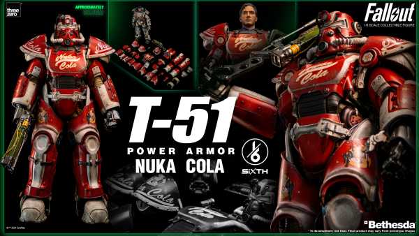VORBESTELLUNG ! Fallout 1/6 T-51 Nuka Cola Power Armor 37 cm Actionfigur