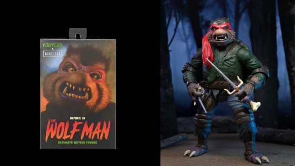 NECA Universal Monsters x Teenage Mutant Ninja Turtles Ultimate Raphael as The Wolfman Actionfigur
