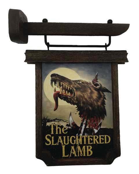 AN AMERICAN WEREWOLF IN LONDON THE SLAUGHTERED LAMB PUB SIGN PROP REPLIK