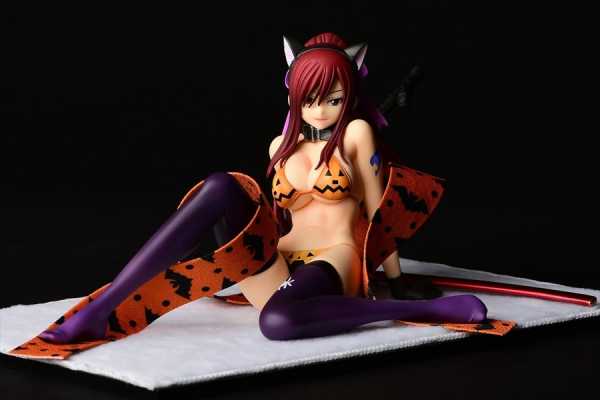 VORBESTELLUNG ! Fairy Tail 1/6 Erza Scarlet Halloween CAT Gravur Style 13 cm Statue