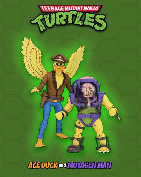 NECA Teenage Mutant Ninja Turtles Ace Duck & Mutagen Man 18 cm Actionfiguren 2-Pack