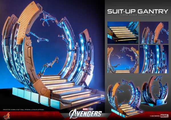 VORBESTELLUNG ! Marvel's Avengers Accessories Collection Series Iron Man Suit-Up Gantry Zubehör-Set