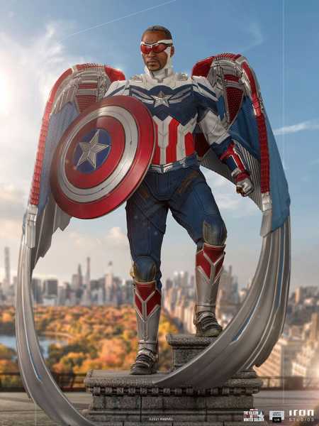 AUF ANFRAGE ! Falcon & Winter Soldier 1/4 Captain America Sam Wilson Closed Wings L. Replica Statue