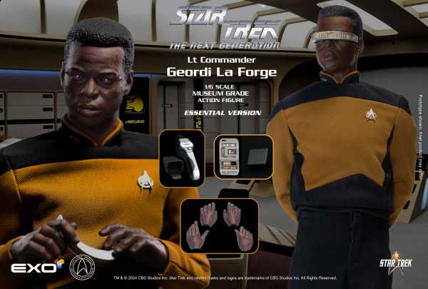 VORBESTELLUNG ! Star Trek Next Generation 1/6 Lt. Commander Geordi La Forge Actionfigur Essential