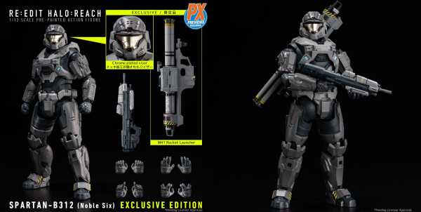 VORBESTELLUNG ! Halo: Reach Spartan-B312 (Noble Six) PX 1/12 Actionfigur (RE-EDIT)