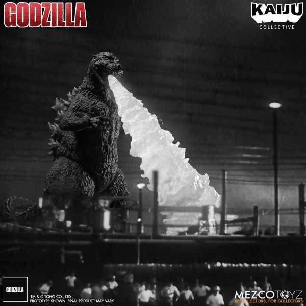 VORBESTELLUNG ! Kaiju Collective Godzilla (1954) Black and White Edition Actionfigur