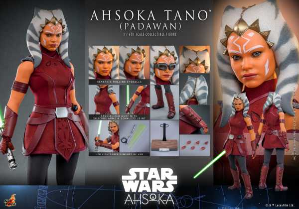 VORBESTELLUNG ! Hot Toys Star Wars: Ahsoka 1/6 Ahsoka Tano (Padawan) 27 cm Actionfigur