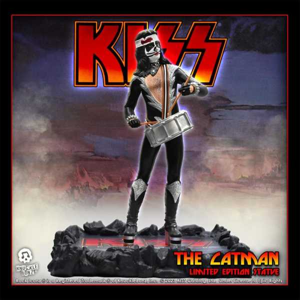 VORBESTELLUNG ! Rock Iconz Kiss The Catman (Destroyer Tour) Peter Criss 22 cm Statue