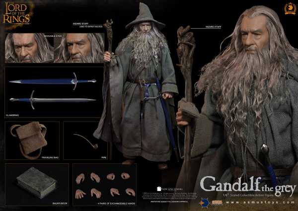 LORD OF THE RINGS (HERR DER RINGE) CROWN SERIES GANDALF THE GREY ACTIONFIGUR