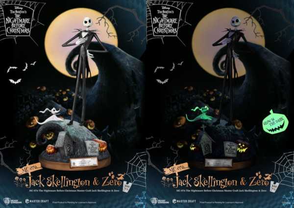 VORBESTELLUNG ! The Nightmare before Christmas MC-076 Jack Skellington & Zero Master Craft Statue