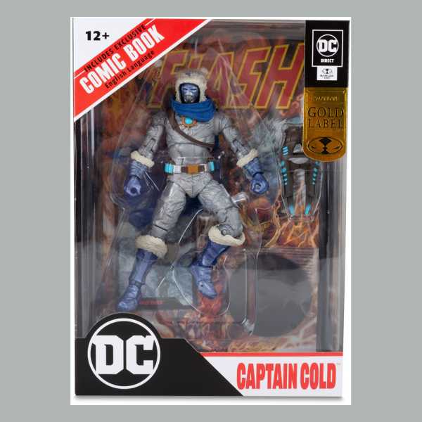 McFarlane DC Direct Captain Cold Variant Gold Label Actionfigur & The Flash Comic