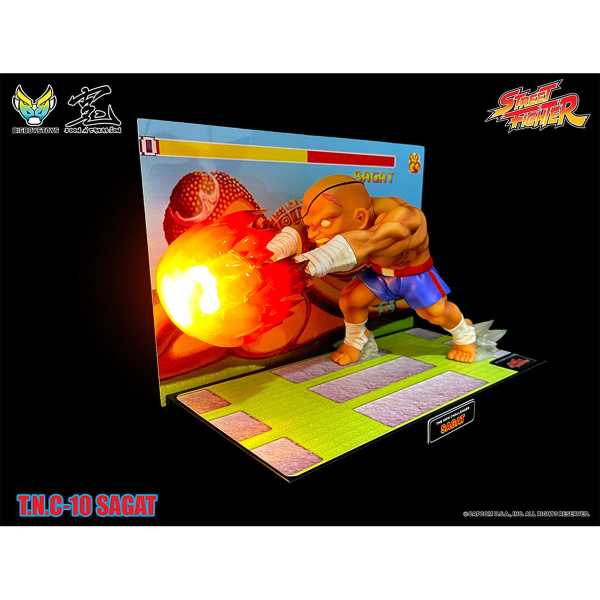 VORBESTELLUNG ! Street Fighter The New Challenger T.N.C. Sagat PVC Statue mit Sound & Leuchtfunktion