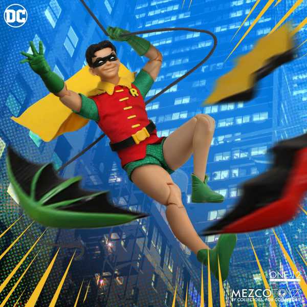 VORBESTELLUNG ! Mezco Toys One:12 Collective DC Comics 1/12 Robin Actionfigur Golden Age Edition