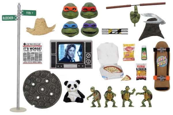 NECA Teenage Mutant Ninja Turtles 1990 Movie Accessory Pack Actionfiguren Zubehör-Set