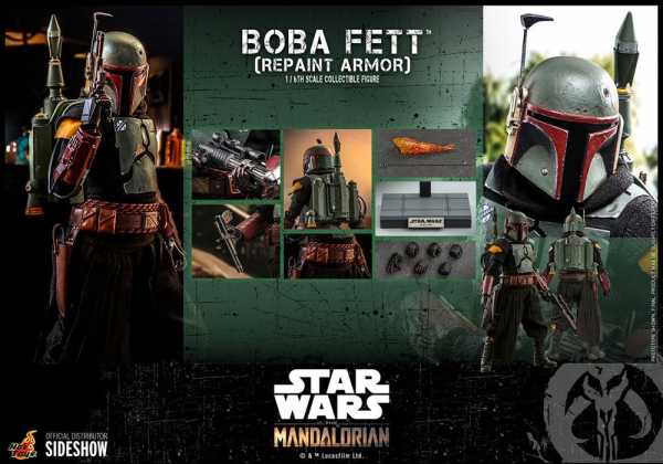 AUF ANFRAGE ! Hot Toys Star Wars The Mandalorian 1/6 Boba Fett (Repaint Armor) 30 cm Actionfigur