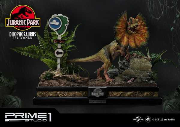 Jurassic Park 1/6 Dilophosaurus 41cm Statue Bonus Version