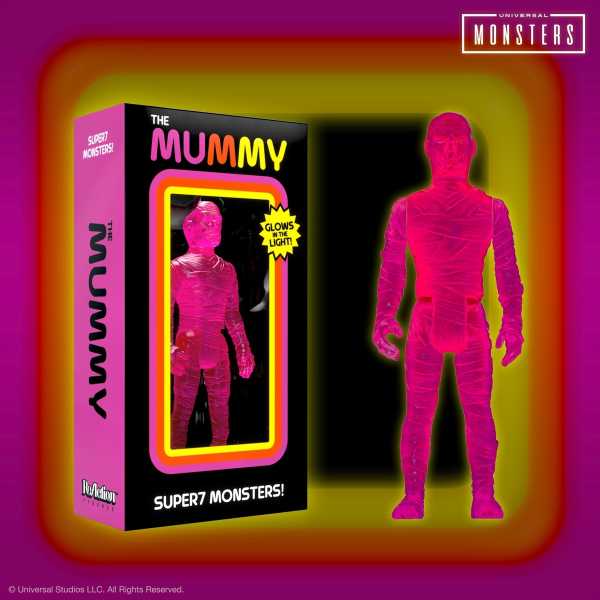 VORBESTELLUNG ! Universal Monsters The Mummy Luminators 3 3/4-Inch ReAction Actionfigur