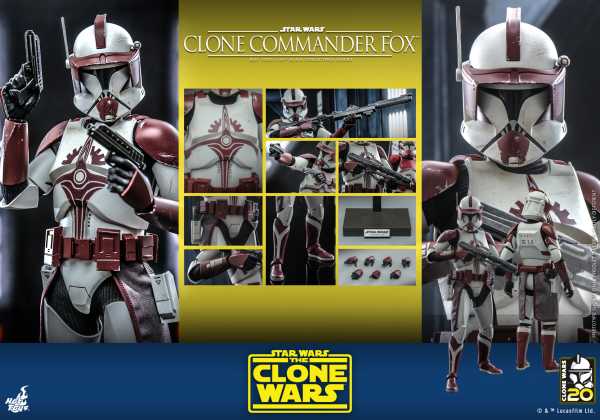 VORBESTELLUNG ! Hot Toys Star Wars: The Clone Wars 1/6 Clone Commander Fox 30 cm Actionfigur