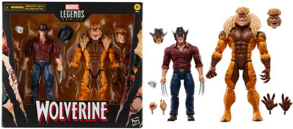 Marvel Legends Wolverine 50th Marvel's Logan vs Sabretooth Actionfiguren 2-Pack