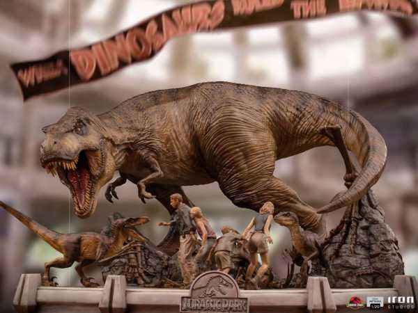 AUF ANFRAGE ! Jurassic Park Demi Art Scale 1/20 The Final Scene 48 cm Statue