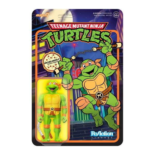 Teenage Mutant Ninja Turtles Michelangelo Toon 3 3/4-Inch ReAction Actionfigur