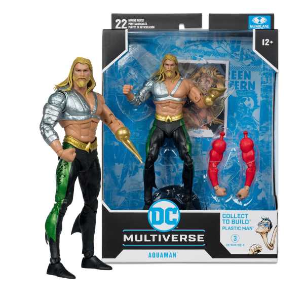 VORBESTELLUNG ! McFarlane Toys DC Build A Plastic Man JLA Aquaman 7 Inch BaF Actionfigur