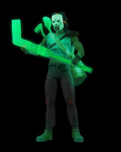 BST AXN Teenage Mutant Ninja Turtles Casey Jones Skull Face Glow-in-the-Dark Actionfigur SDCC Excl.