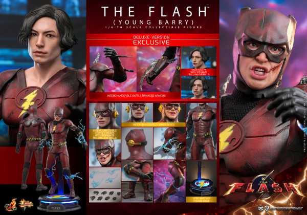 VORBESTELLUNG ! Hot Toys The Flash Movie Masterpiece 1/6 The Flash (Young Barry) Actionfigur Deluxe