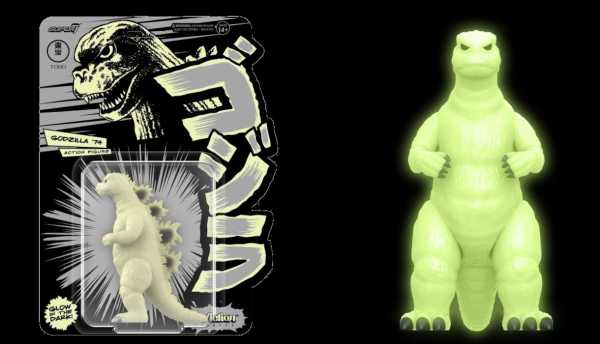 VORBESTELLUNG ! Toho ReAction Godzilla '74 Glow-in-the-Dark 3 3/4-Inch Actionfigur