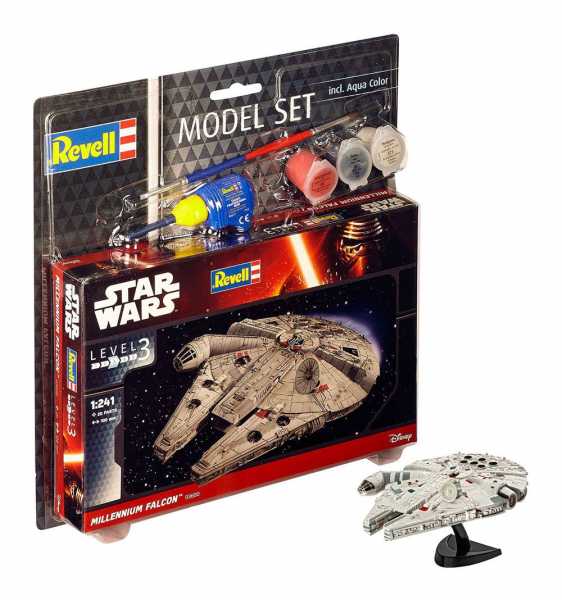 AUF ANFRAGE ! Star Wars 1/241 Model Set Millennium Falcon 10 cm Modellbausatz