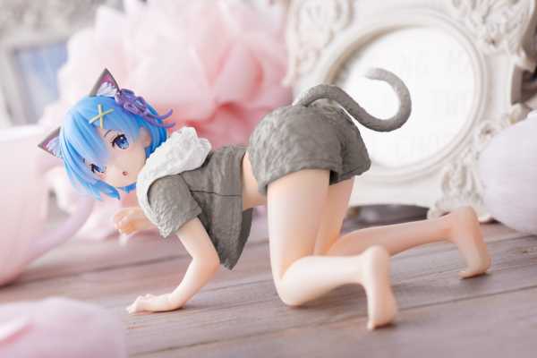 VORBESTELLUNG ! Re:Zero Starting Life in Another World Rem Cat Roomwear PVC Statue Renewal Edition