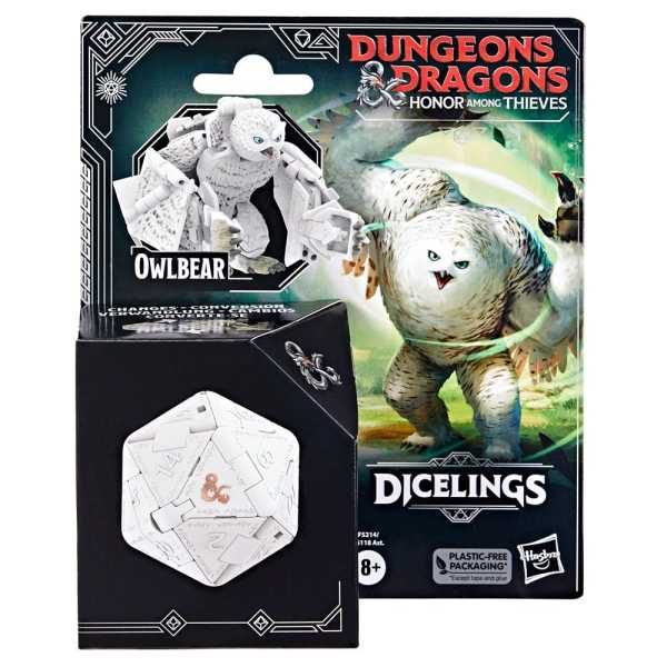 Dungeons & Dragons Honor Among Thieves D&D Dicelings White Owlbear Converting Actionfigur
