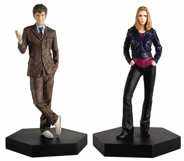 Doctor Who Collection Companion Set 2 Tenth Doctor and Rose Tyler Statuen 2-Pack