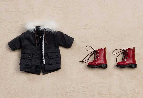 AUF ANFRAGE ! O.C. Warm Clothing: Boots & Mod Coat (Black) Nendoroid Actionfiguren Zubehör-Set