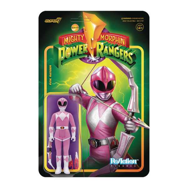 Mighty Morphin Power Rangers Pink Ranger 3 3/4-Inch ReAction Actionfigur