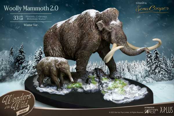 VORBESTELLUNG ! Historic Creatures The Wonder Wild Series The Woolly Mammoth 2.0 Statue Winter Vers.