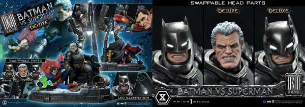 AUF ANFRAGE ! DC Comics Batman Vs. Superman (The Dark Knight Returns) 110 cm Statue Deluxe Bonus Ver