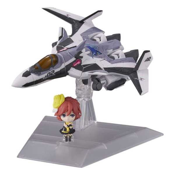 Macross Delta Tiny Session VF-31F Siegfried & Kaname Buccaneer Vehicle & Actionfigur