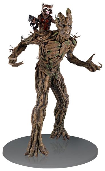 GUARDIANS OF THE GALAXY ROCKET AND GROOT STATUE