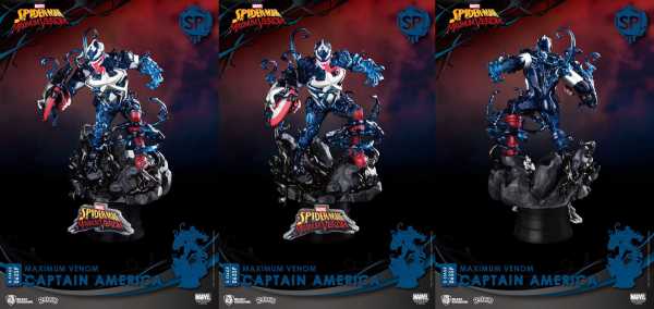 VORBESTELLUNG ! Marvel Comics D-Stage Maximum Venom Captain America 16 cm PVC Diorama Spec. Edition