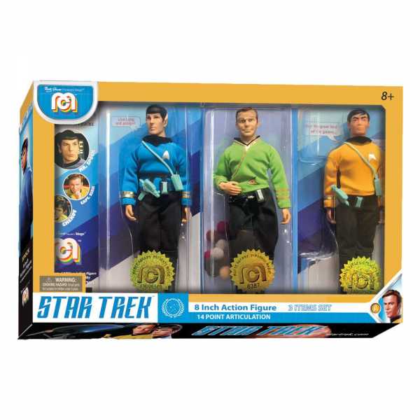 Mego Star Trek Spock, Kirk & Sulu 20 cm Actionfiguren 3er-Pack