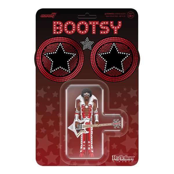 Bootsy Collins Red and White 3 3/4-Inch ReAction Actionfigur