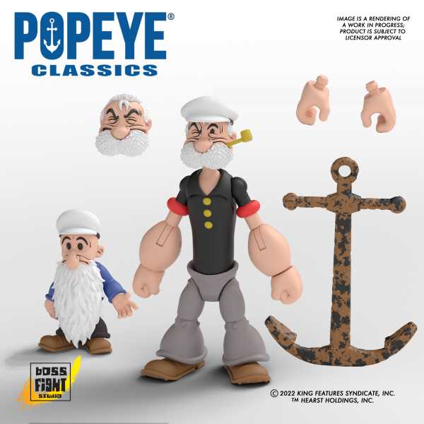 POPEYE CLASSICS WAVE 2 POOPDECK PAPPY 1/12 SCALE ACTIONFIGUR
